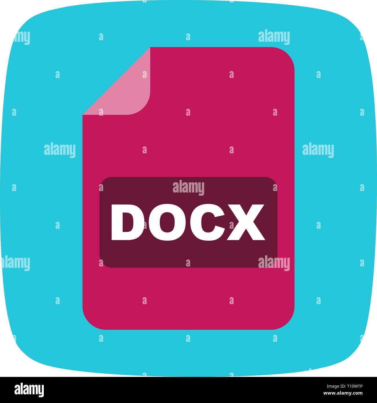 Illustration DOCX Icon Stock Photo - Alamy