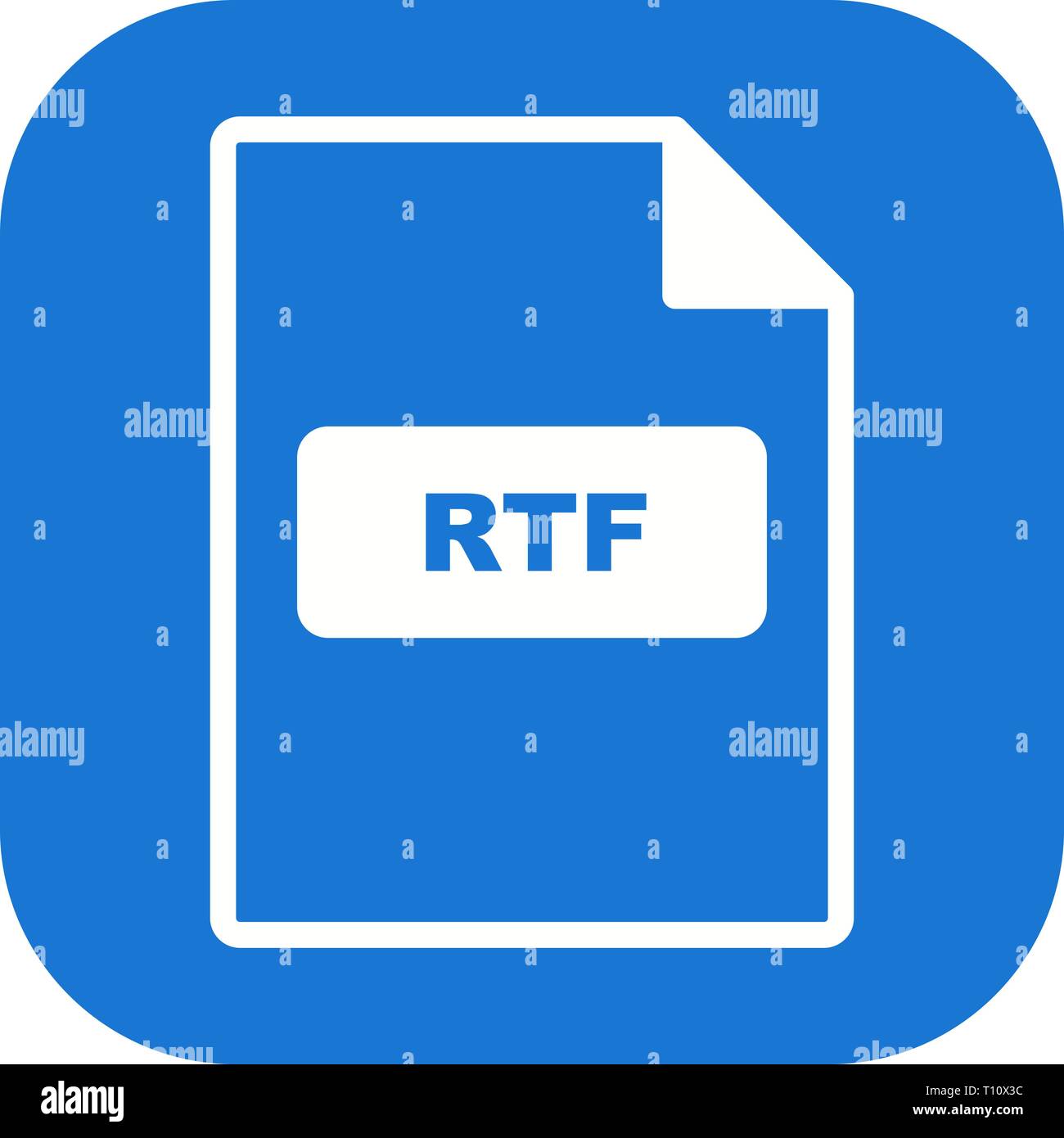 Illustration RTF Icon Stock Photo - Alamy