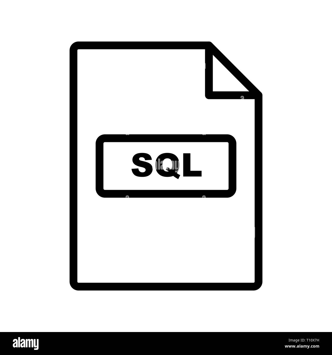 Illustration SQL Icon Stock Photo - Alamy