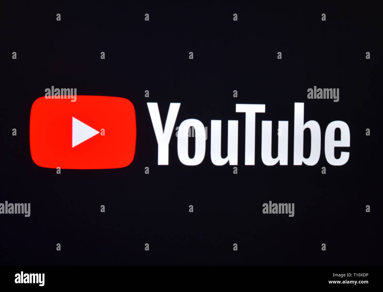 Stock photo of the YouTube channel app available on a smart television Stock Photo Alamy