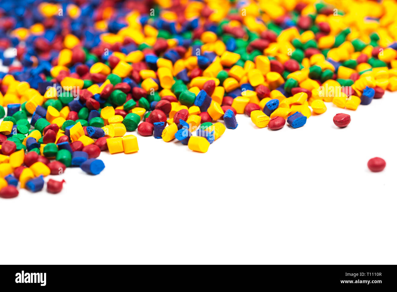 tinted plastic granulate for injection moulding process Stock Photo Alamy