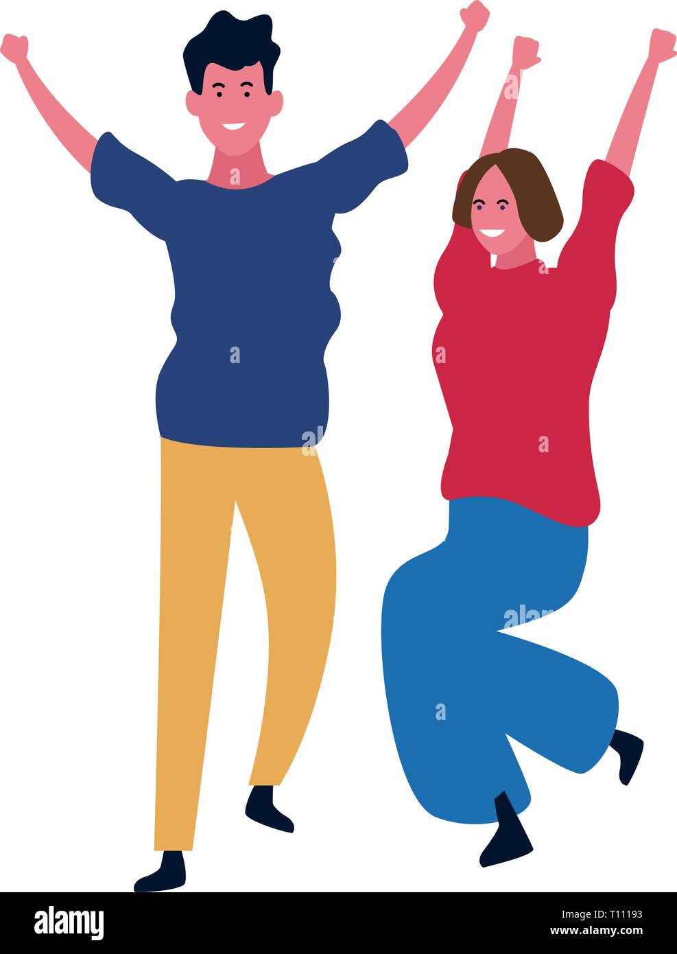 Couple woman and man cartoon Stock Vector Image & Art - Alamy