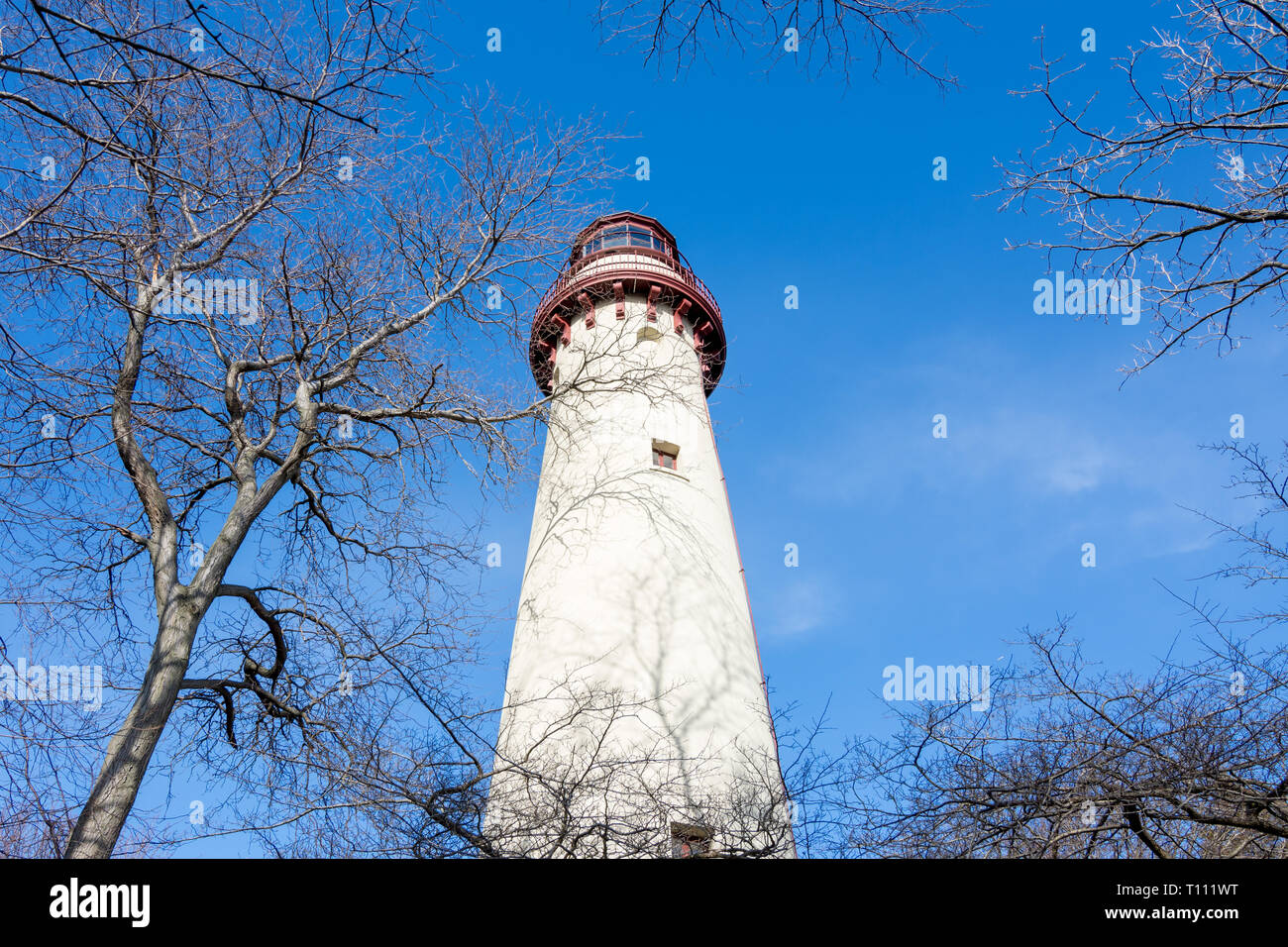 The wind point lighthouse (or windpoint light station) stands at 108 ...