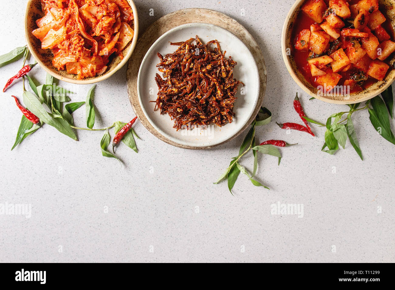 Korean appetizer kimchi Stock Photo Alamy