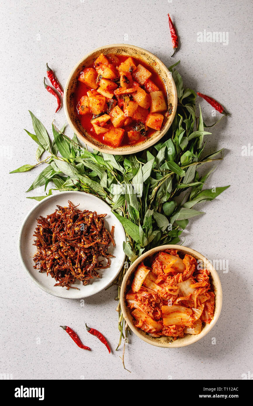 Korean appetizer kimchi Stock Photo Alamy