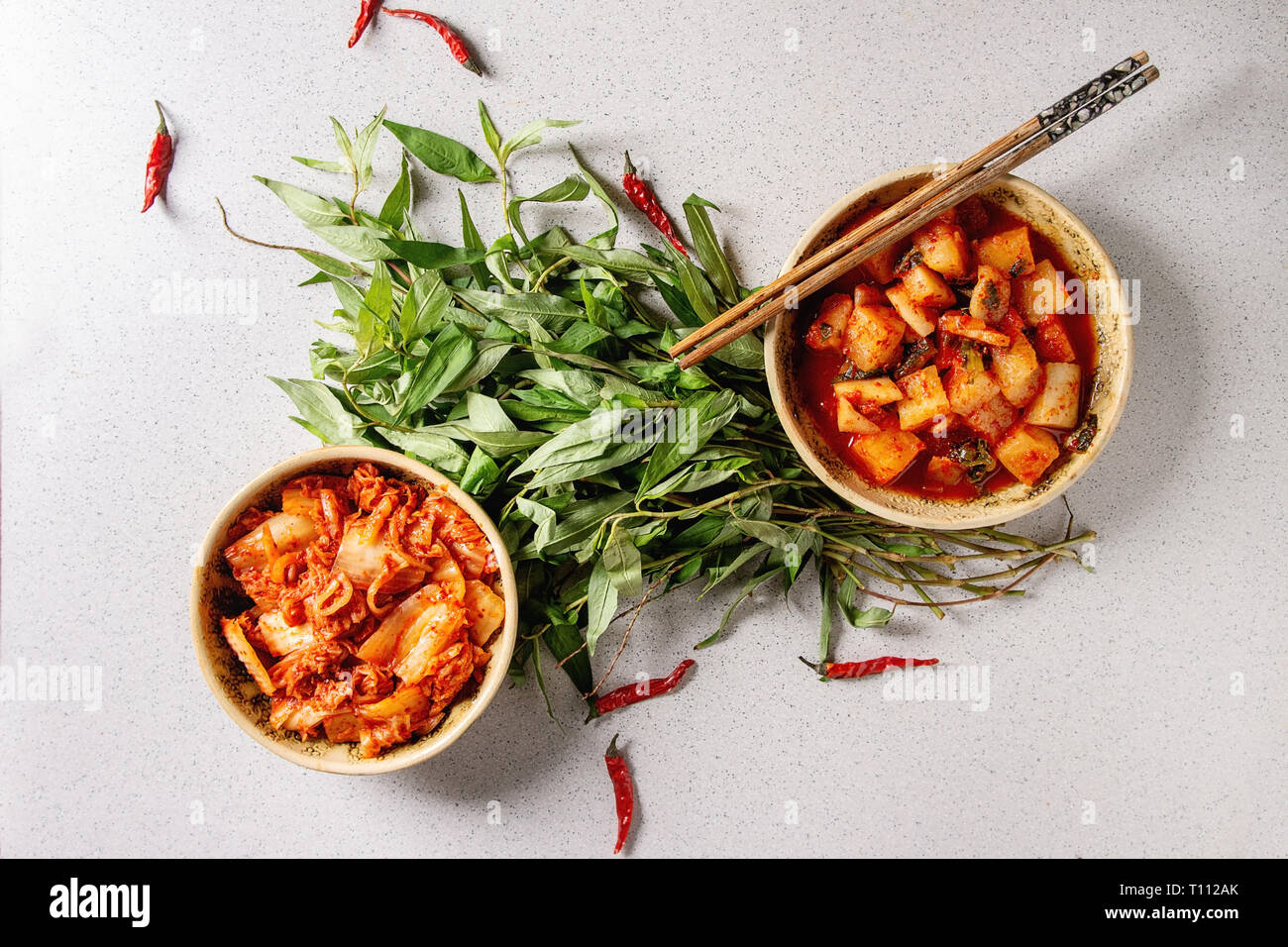 Korean appetizer kimchi Stock Photo Alamy