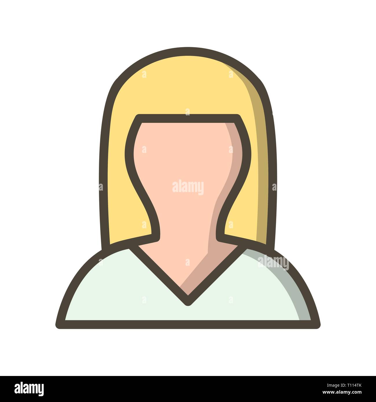 Illustration Female Avatar Icon Stock Photo - Alamy