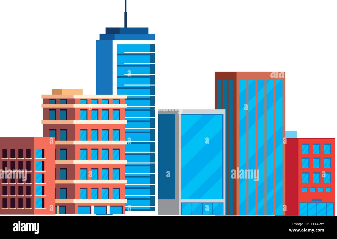 buildings metropolis cityscape scene vector illustration design Stock ...