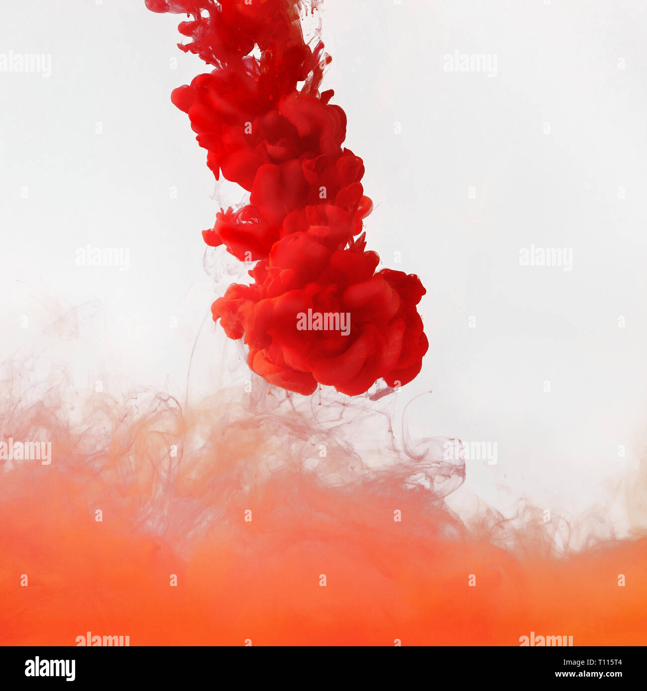 Colored smoke underwater Stock Photo Alamy