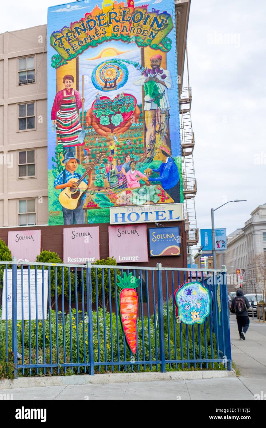 Tenderloin neighborhood of san francisco hires stock photography and