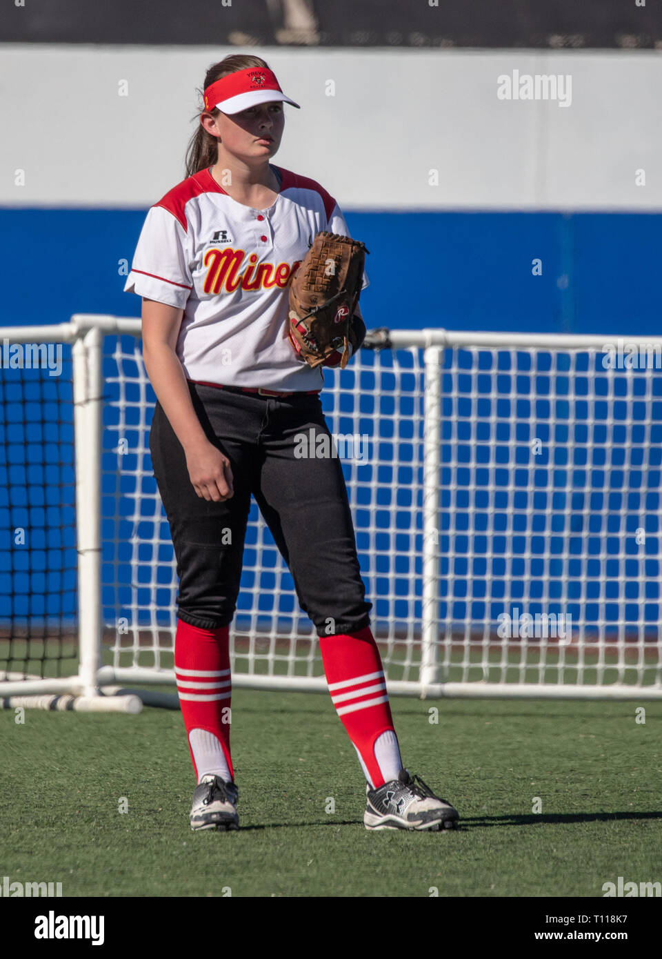 Softball action with Yreka vs. Enterprise High School in Redding