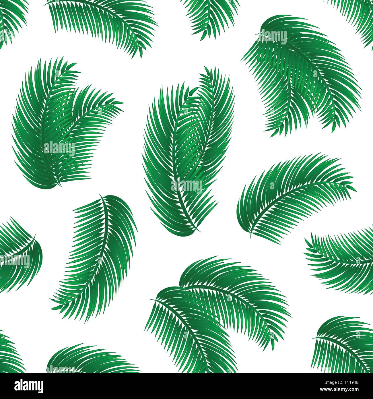 Palm leafs seamless pattern. Stock Vector