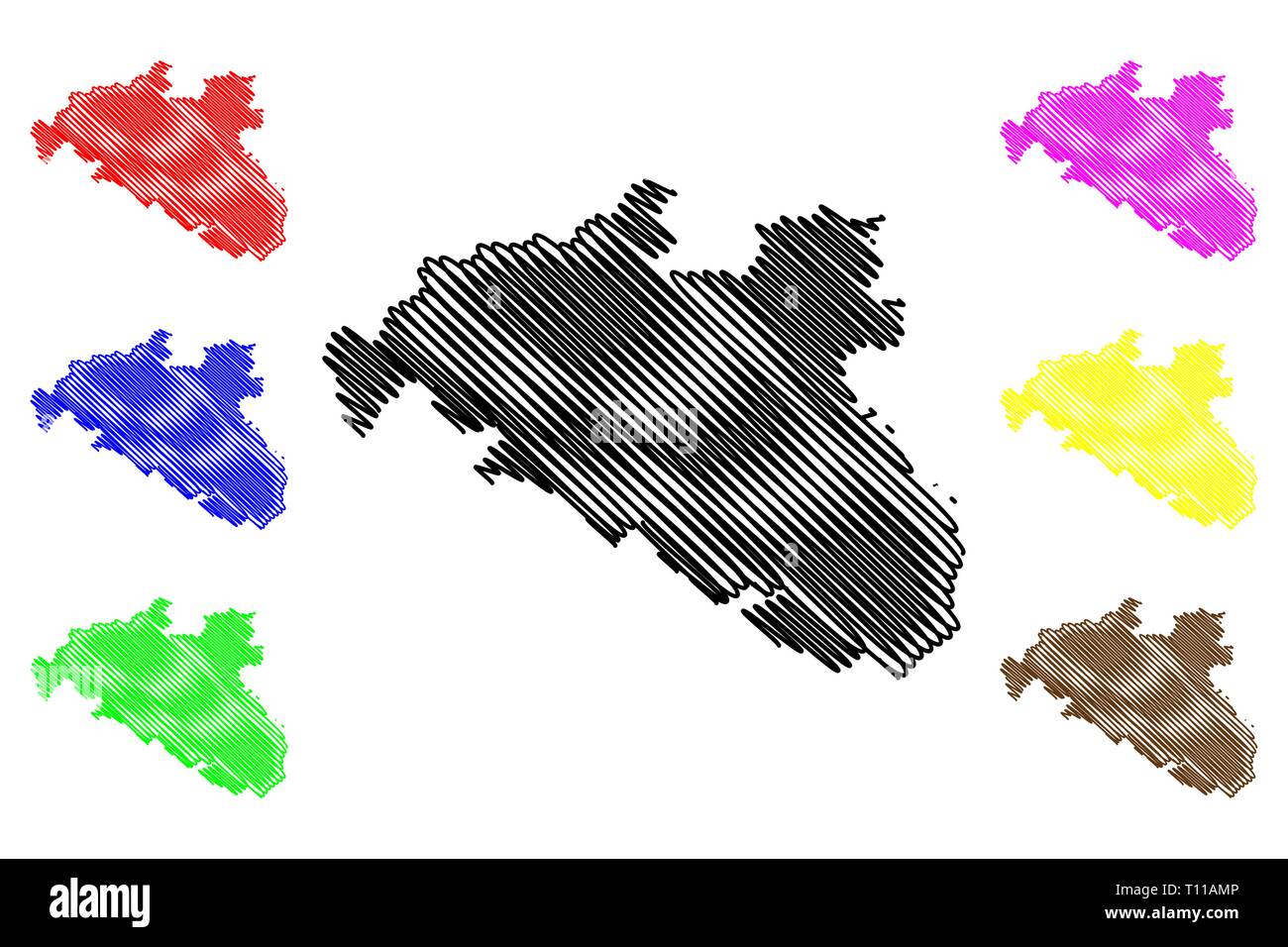 East Renfrewshire United Kingdom - East Renfrewshire United Kingdom Scotland Local Government In Scotland Map Vector Illustration Scribble Sketch East Renfrewshire Map T11AMP 