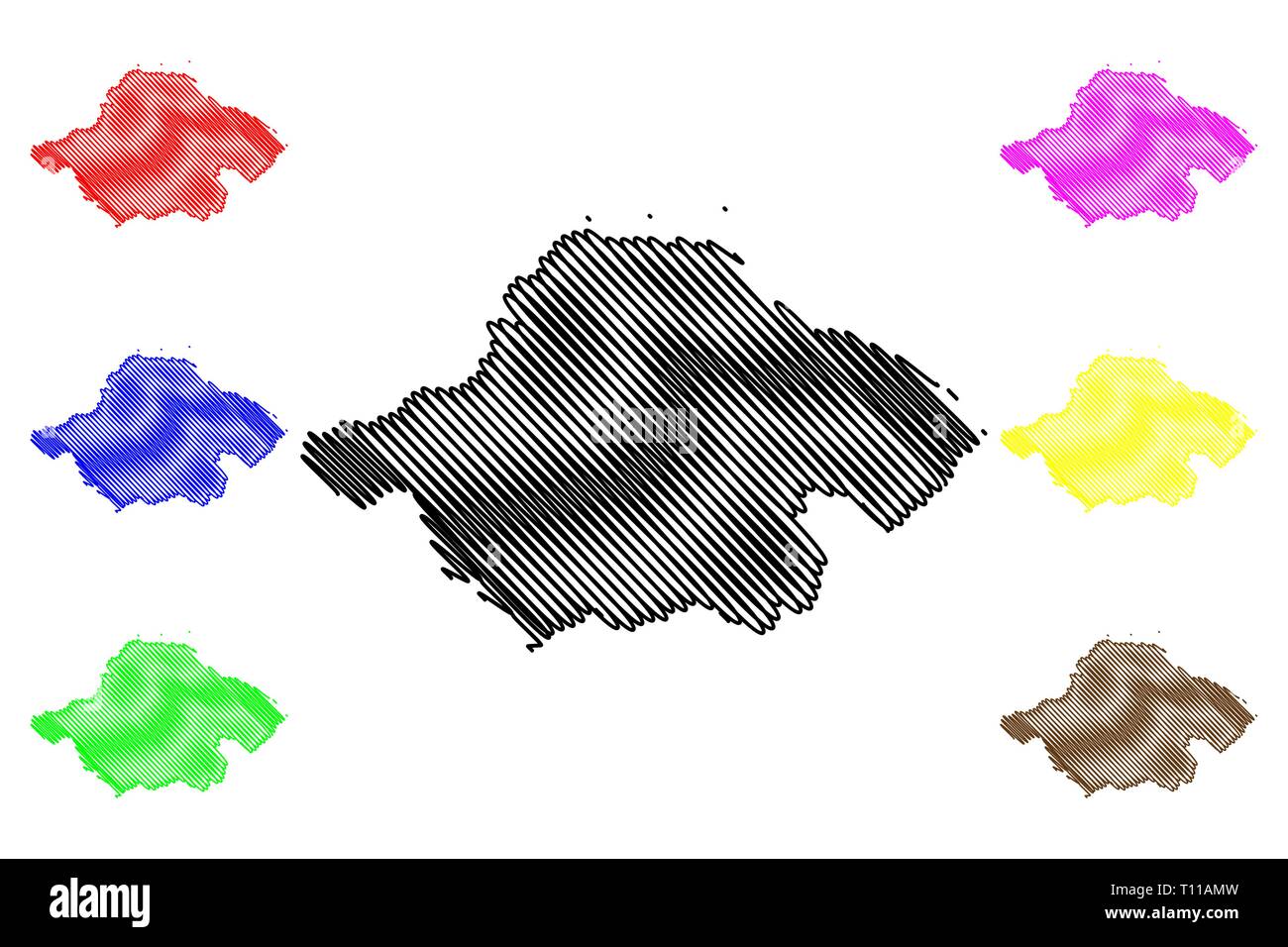 East Lothian United Kingdom Scotland - East Lothian United Kingdom Scotland Local Government In Scotland Map Vector Illustration Scribble Sketch Kingdom Of Fife Map T11AMW 