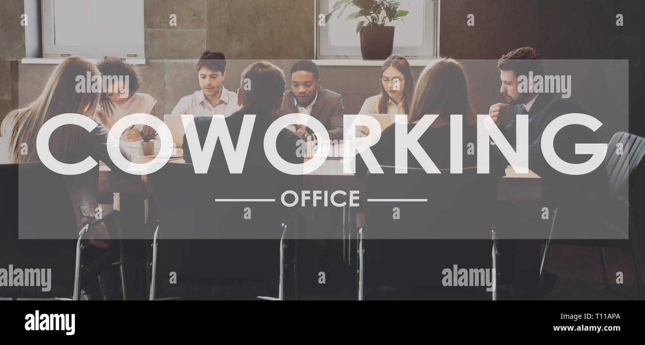 Collage business people working hi-res stock photography and images - Alamy