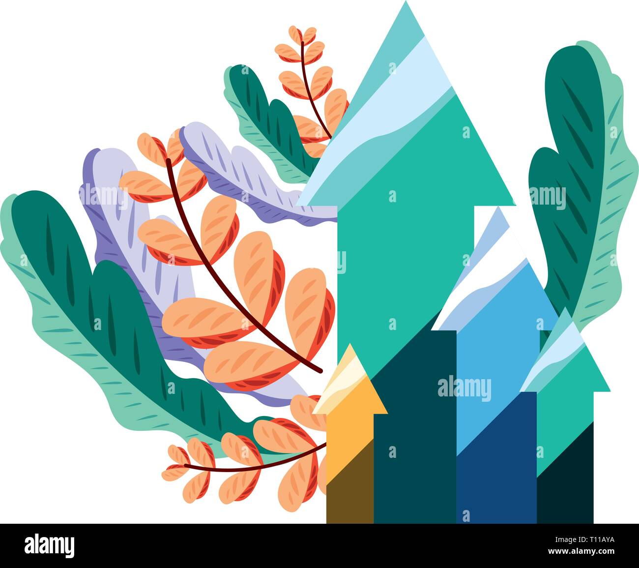 business chart arrows up financial vector illustration Stock Vector ...