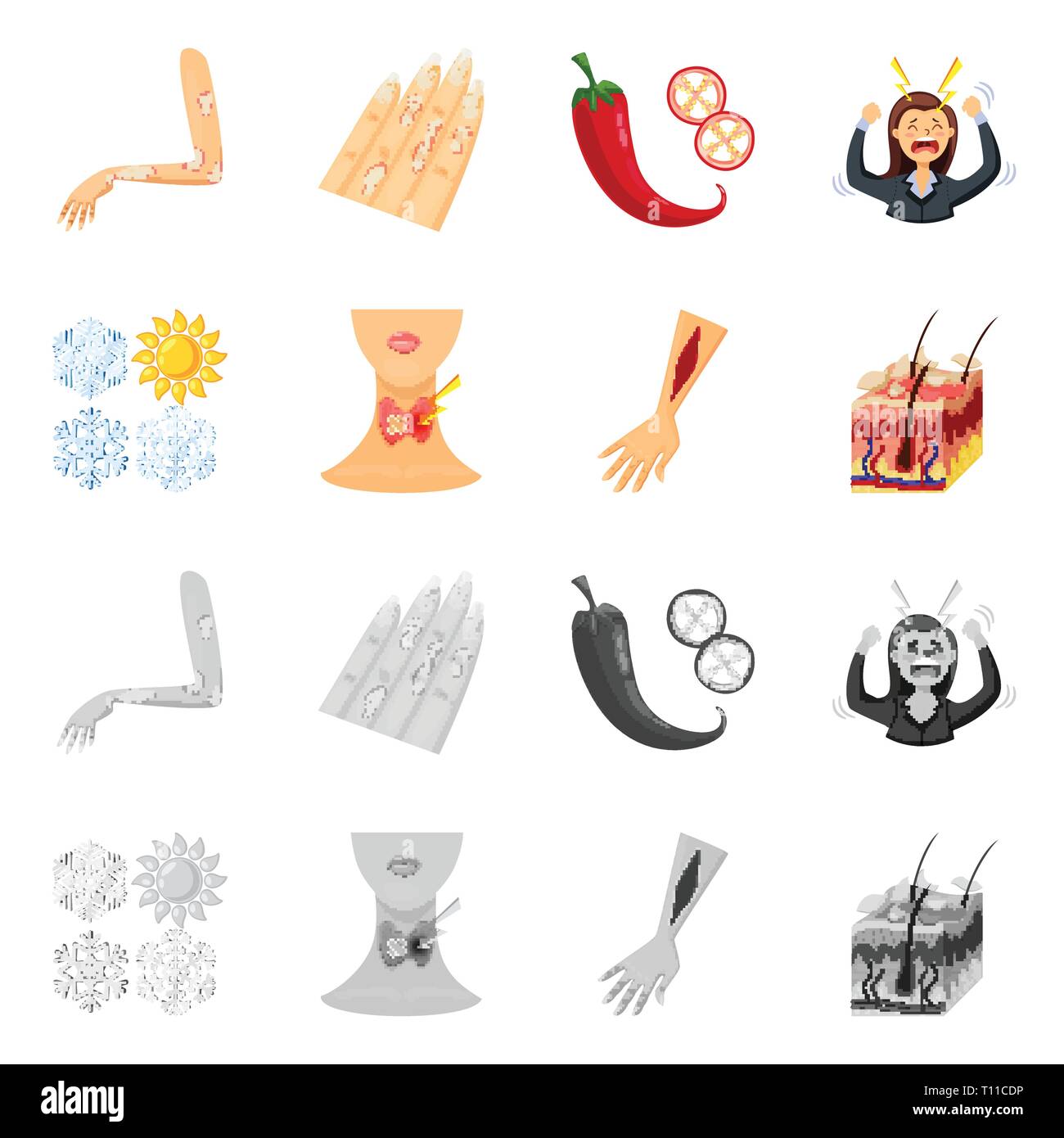 Psoriasis and neck Stock Vector Images Alamy