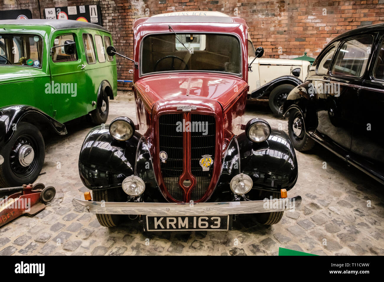 A collection of Jowett Cars on display at Bradford Industrial