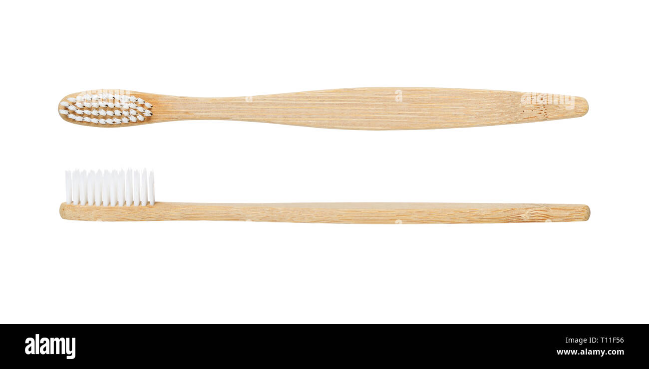 Bamboo toothbrush isolated on white background Stock Photo - Alamy