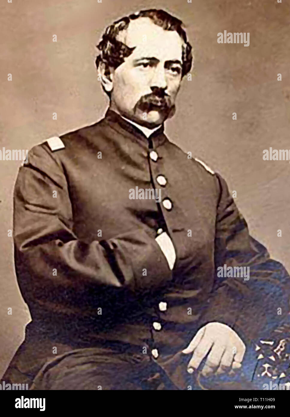 Photos of early America-Civil War Union officer photo. Stock Photo