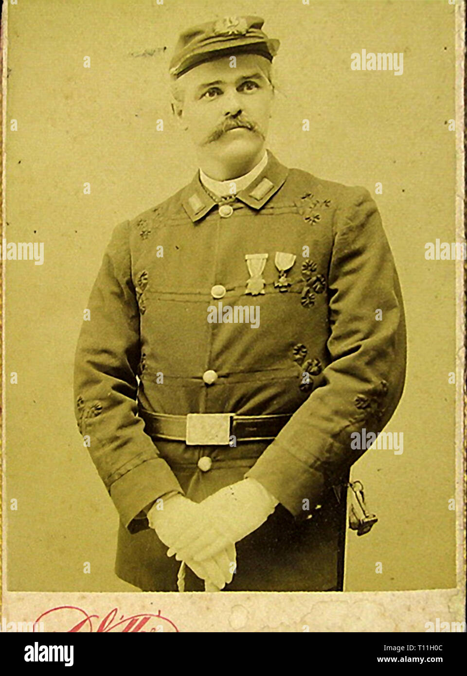 Photos of early America-Photo of member of the Grand Army of the Republic. Stock Photo