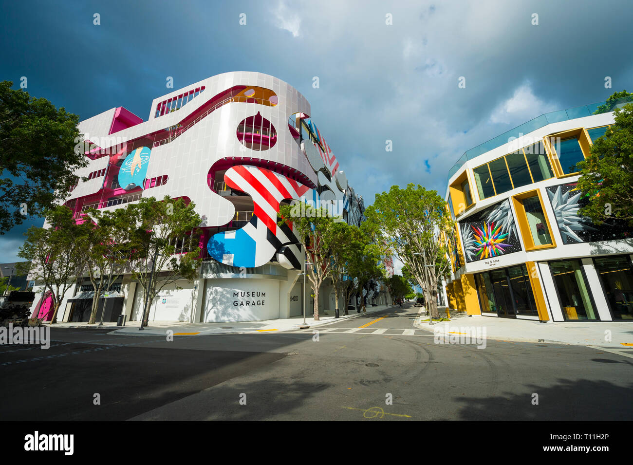 Facade of Louis Vuitton store outside the Miami Design District in Miami,  Florida. Luxury shopping center and store Stock Photo - Alamy