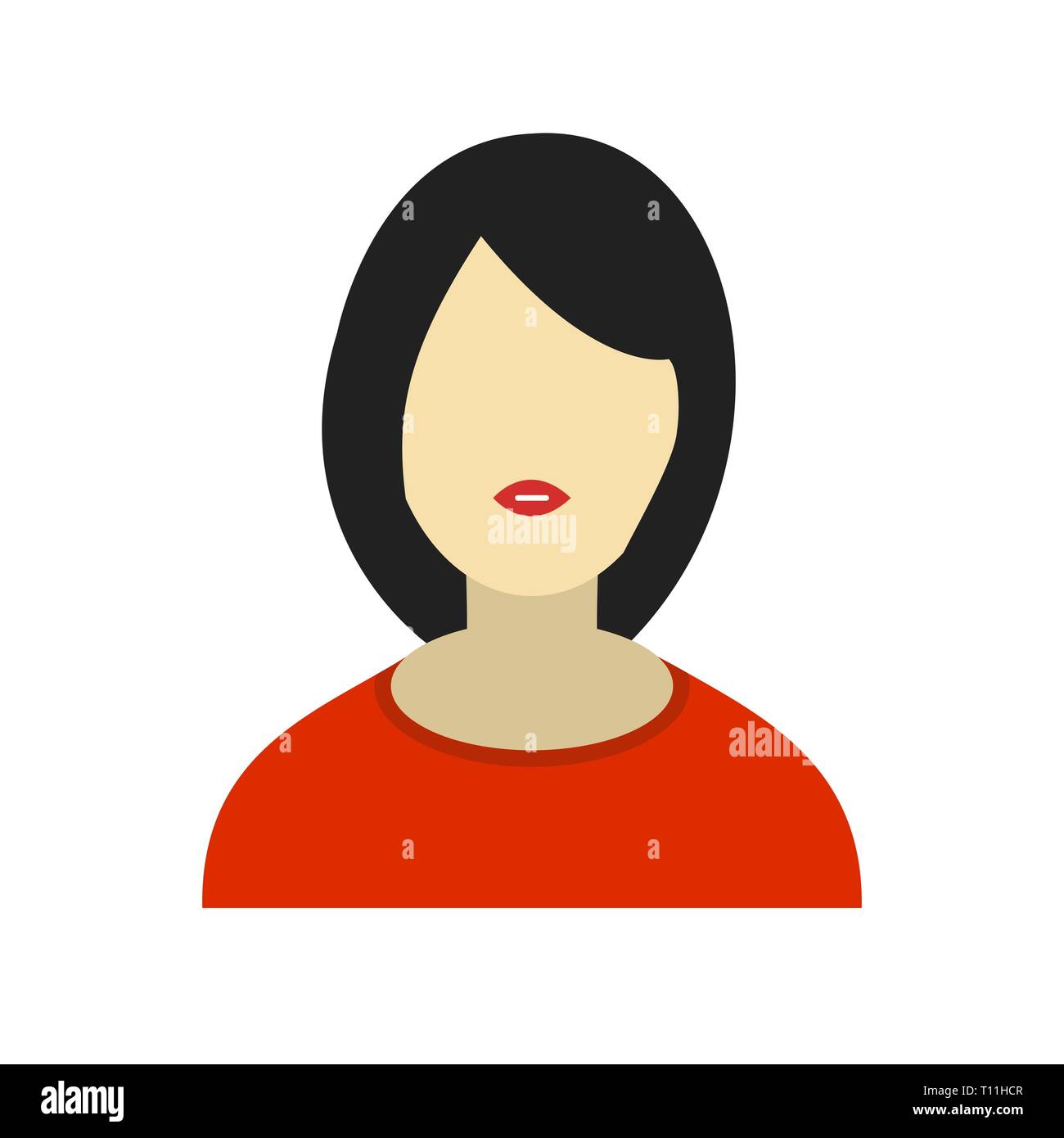 Illustration Female Avatar Icon Stock Photo - Alamy