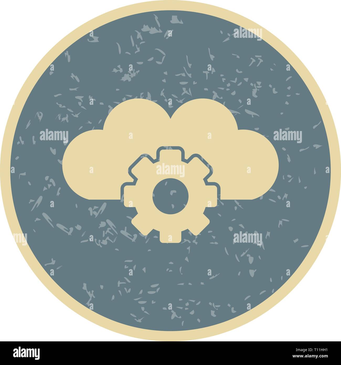 Vector Cloud Settings Icon Stock Photo - Alamy