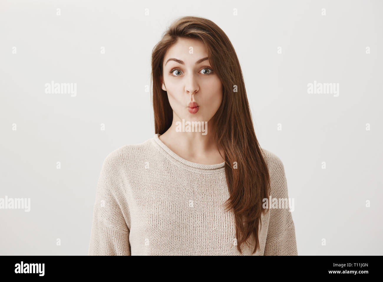 Young girl puckering lips hires stock photography and images Alamy