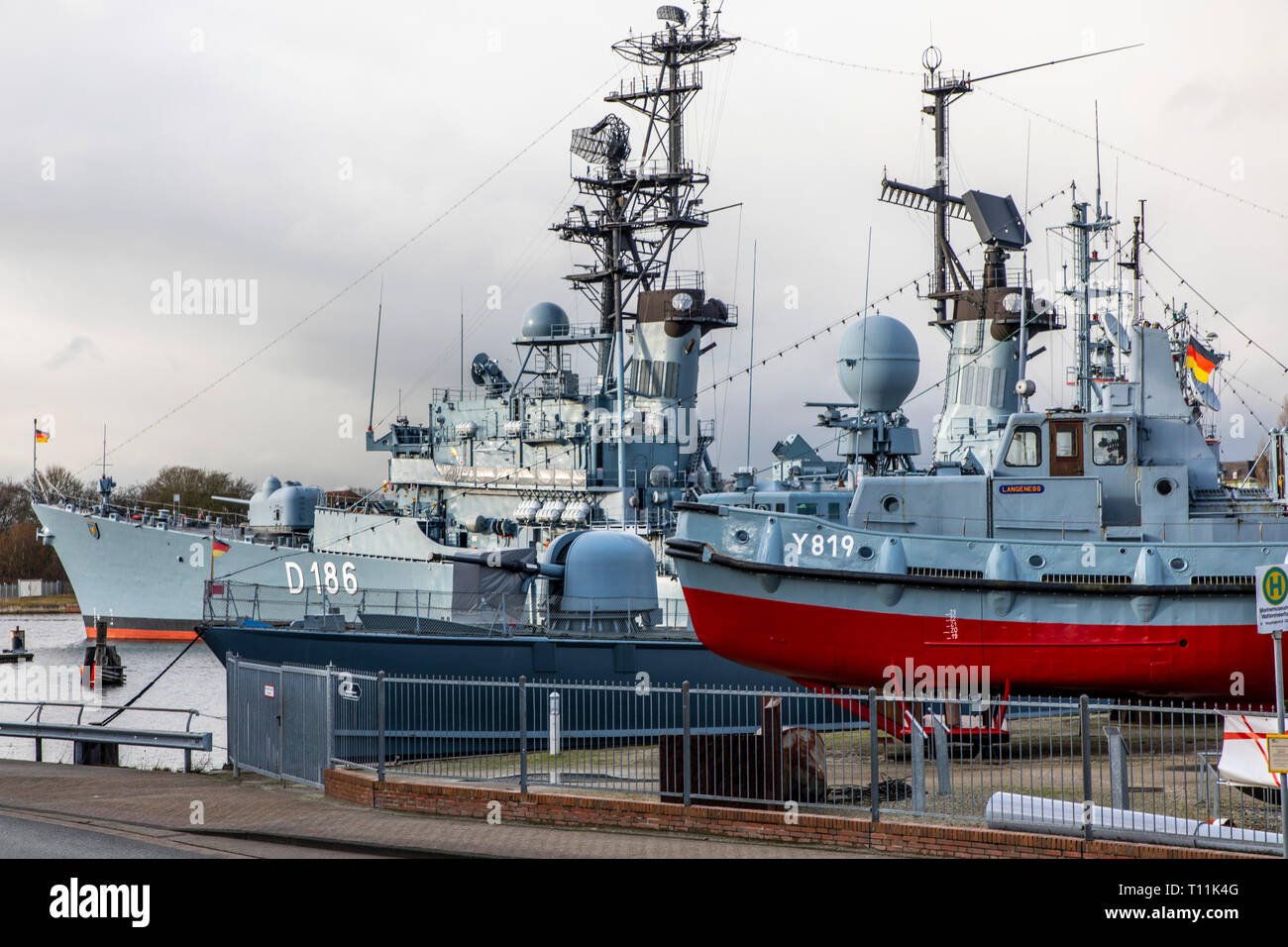 Wilhelmshaven, German Navy Museum, on the south beach, history of the German Navy, warships of the German Navy and the former NVA, destroyer Mölders o Stock Photo