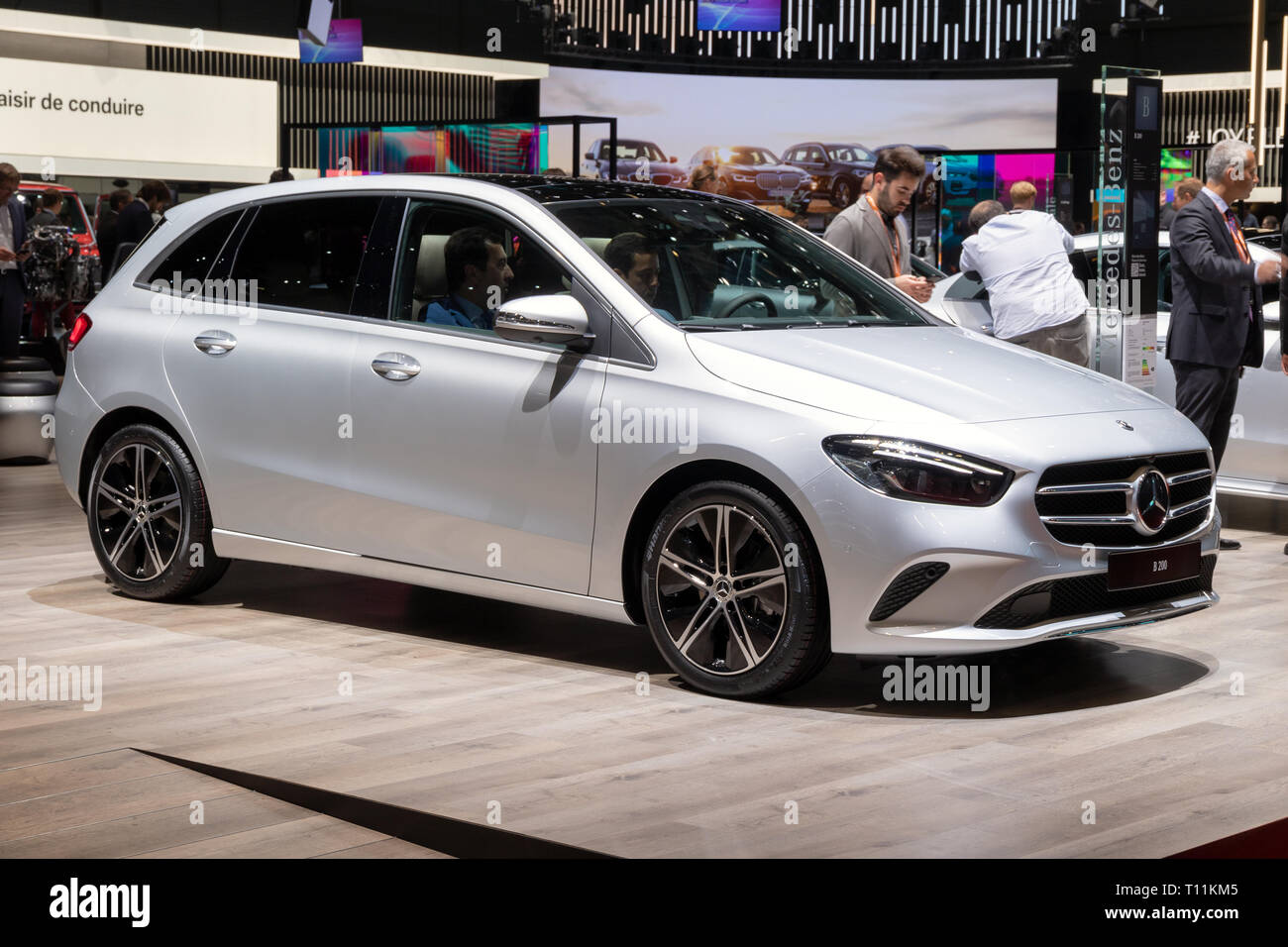 GENEVA, SWITZERLAND - MARCH 5, 2019: Mercedes Benz B 200 B-Class car  showcased at the 89th Geneva International Motor Show Stock Photo - Alamy