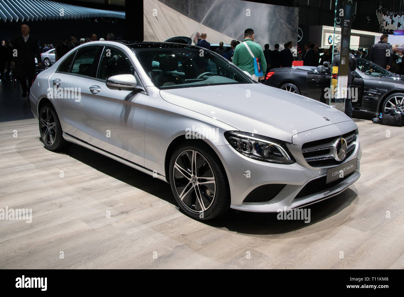 GENEVA, SWITZERLAND - MARCH 5, 2019: Mercedes Benz C220 d 4MATIC Swiss Star car showcased at the 89th Geneva International Motor Show. Stock Photo