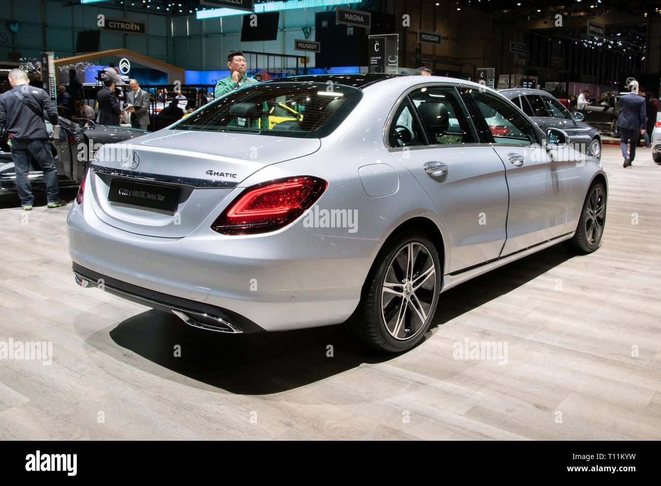 GENEVA, SWITZERLAND - MARCH 5, 2019: Mercedes Benz C220 d 4MATIC Swiss Star car showcased at the 89th Geneva International Motor Show. Stock Photo