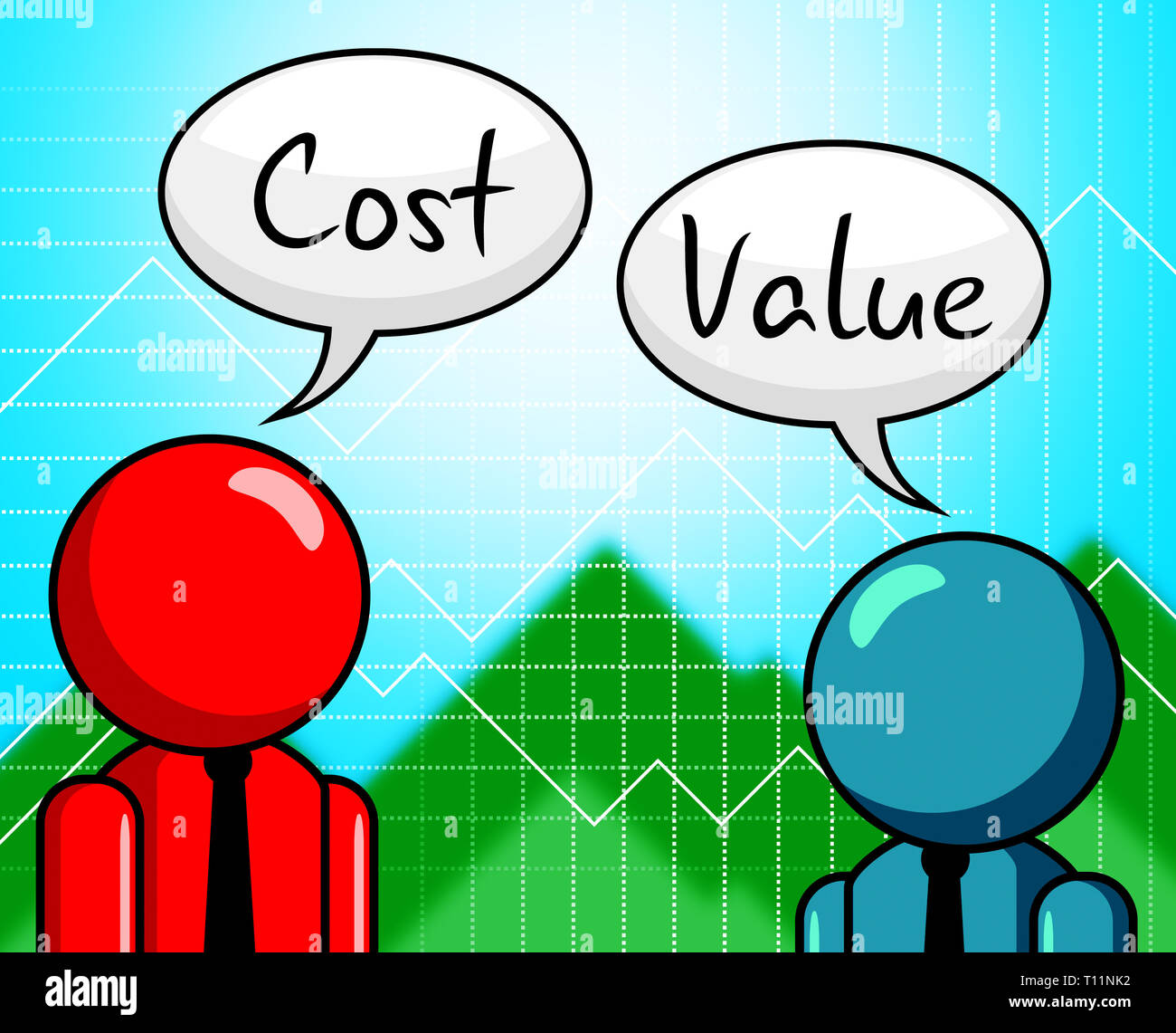 Cost Vs Value Men Denotes Return On Investment Roi. Spending And