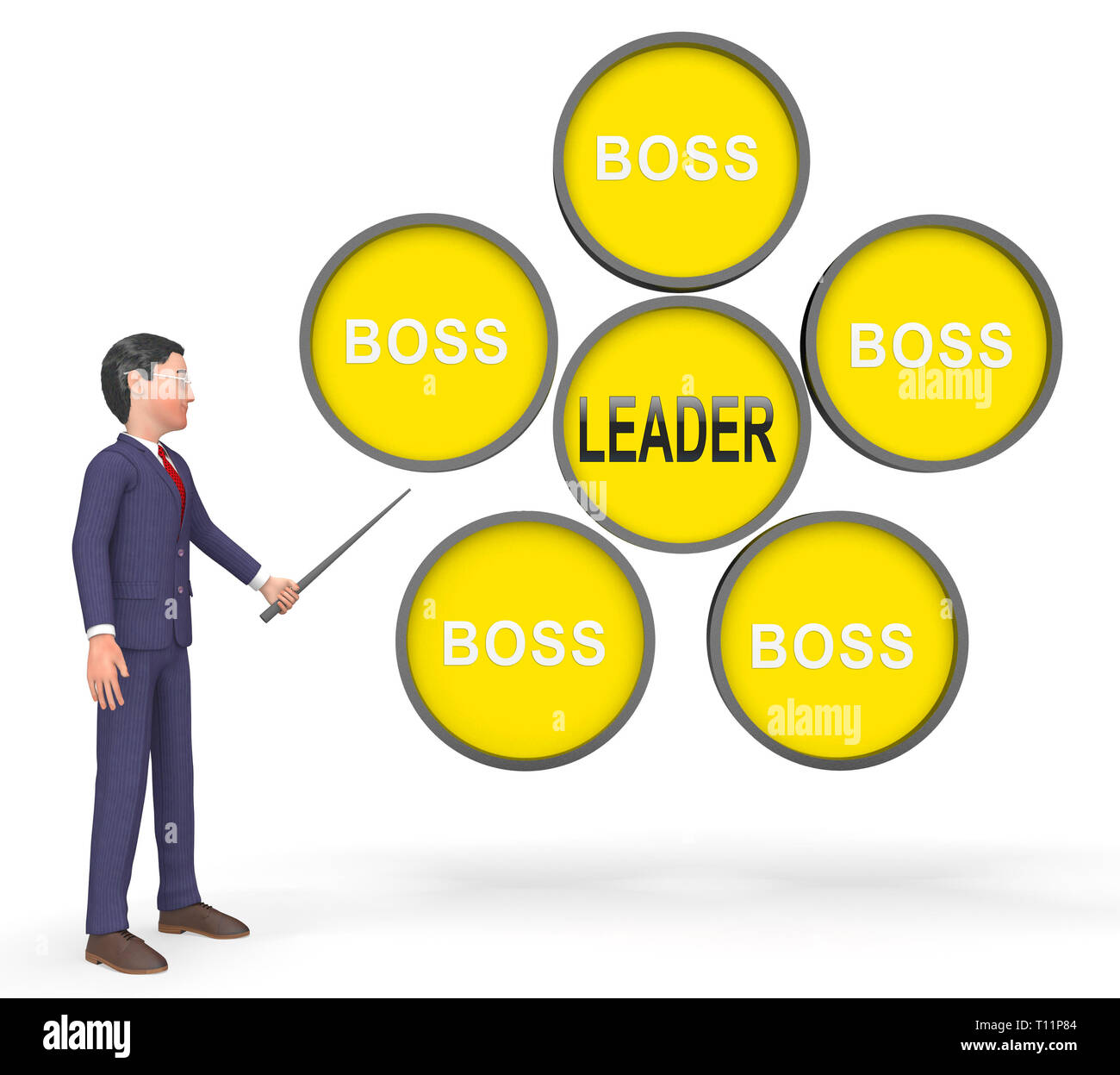 Boss Vs Leader Sign Means Leading A Team Better Than Managing Encouraging Confident Strategy And Strong Concepts 3d Illustration Stock Photo Alamy