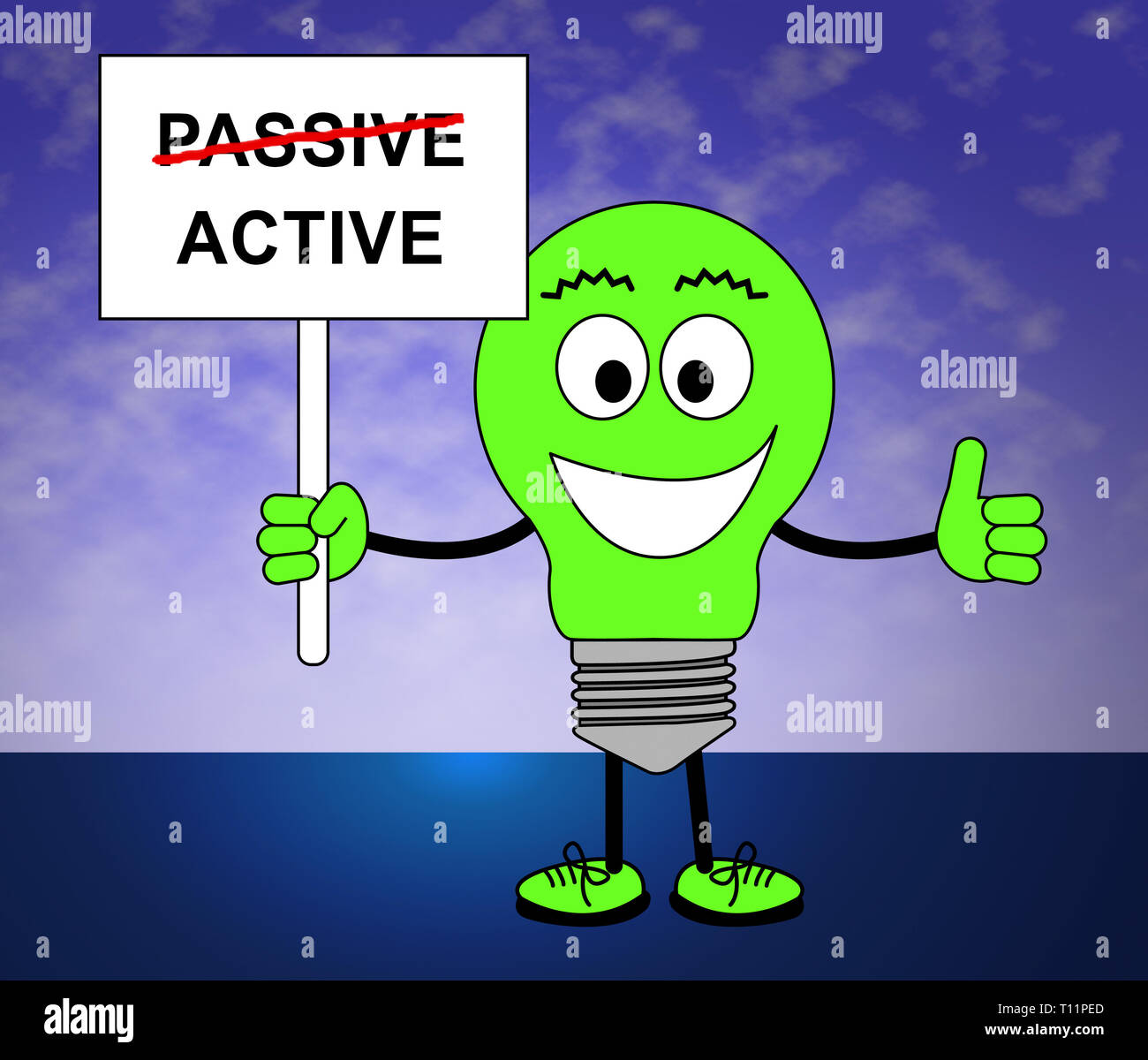 Active Versus Passive Man Represents Proactive Strategy Or Lazy Passive