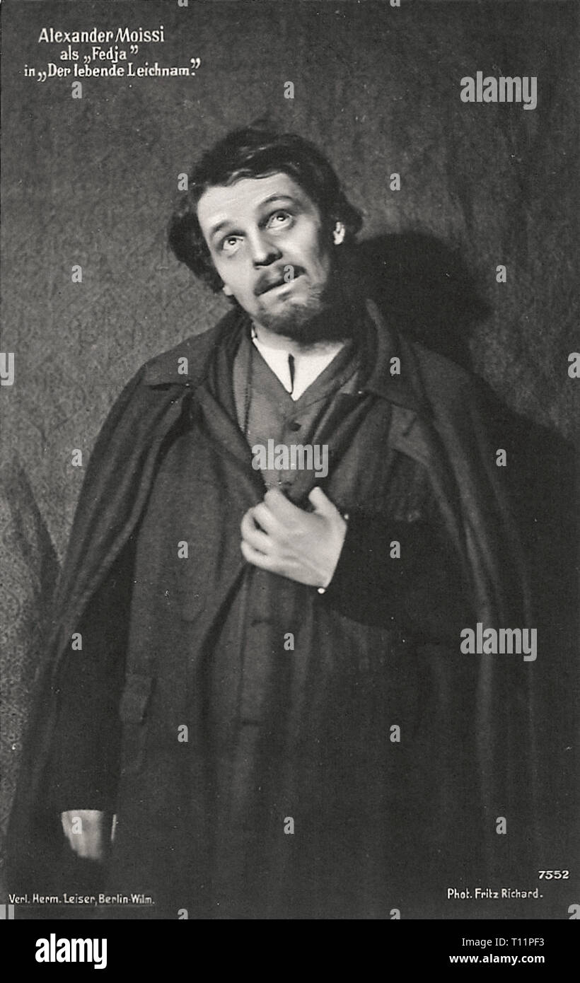Promotional photography of Alexander Moissi in Der Lebende Leichnam - Silent movie era Stock Photo