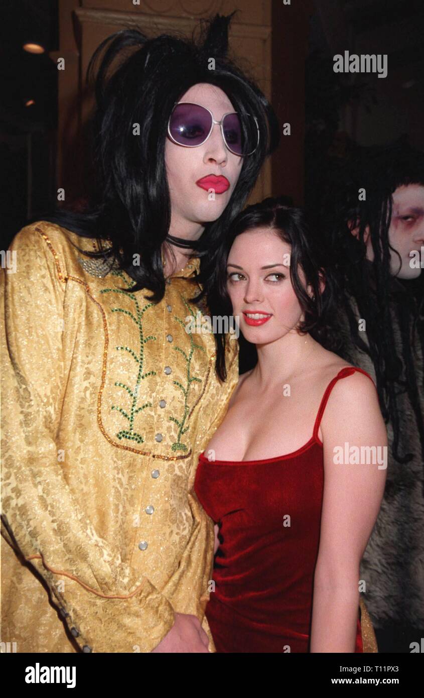Rose Mcgowan And Marilyn Manson