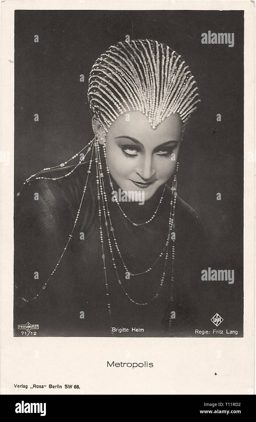 Promotional photography of Brigitte Helm in Metropolis (1927) - Silent movie era Stock Photo