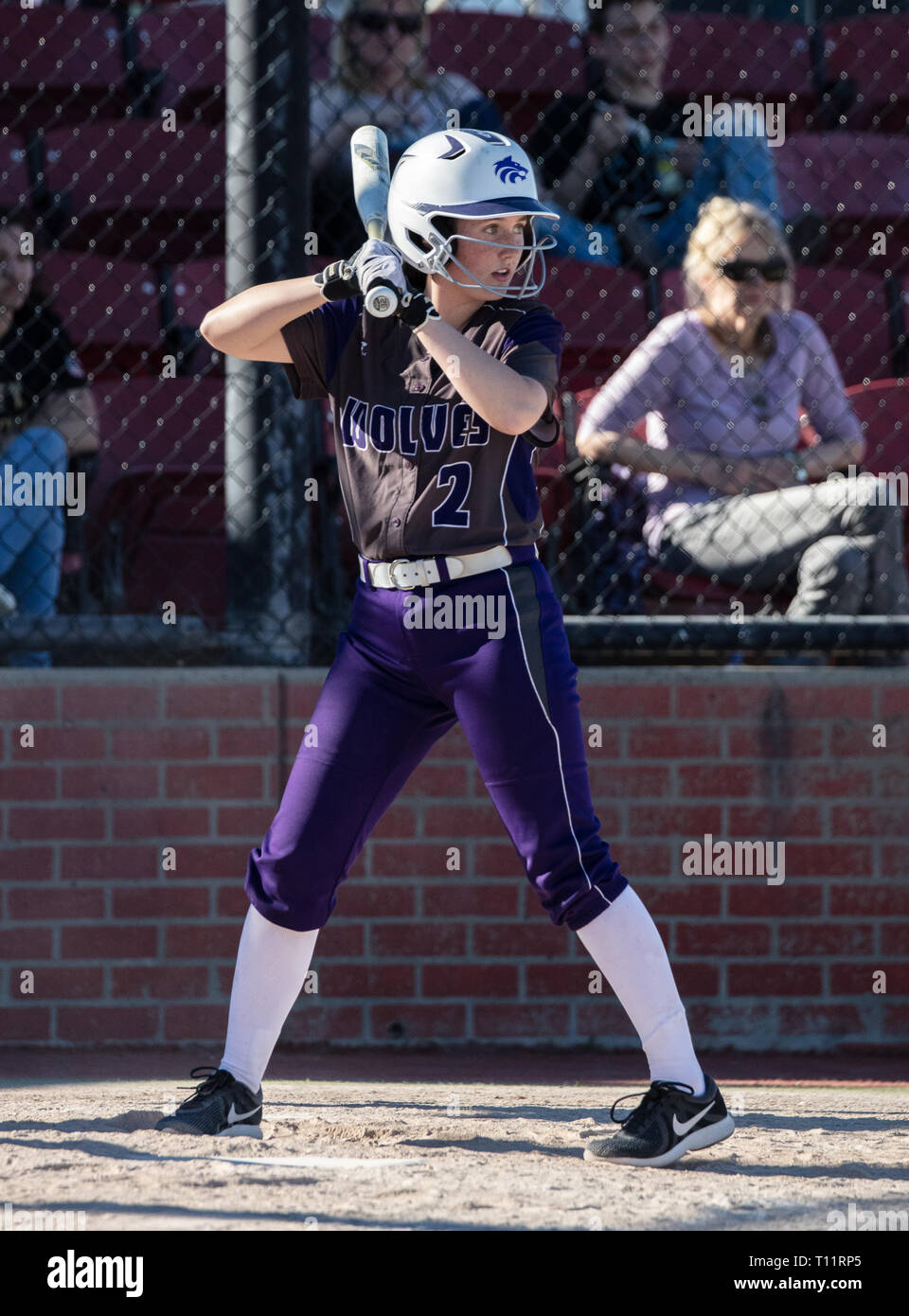 Softball action with Shasta vs. Paradise High School in Redding