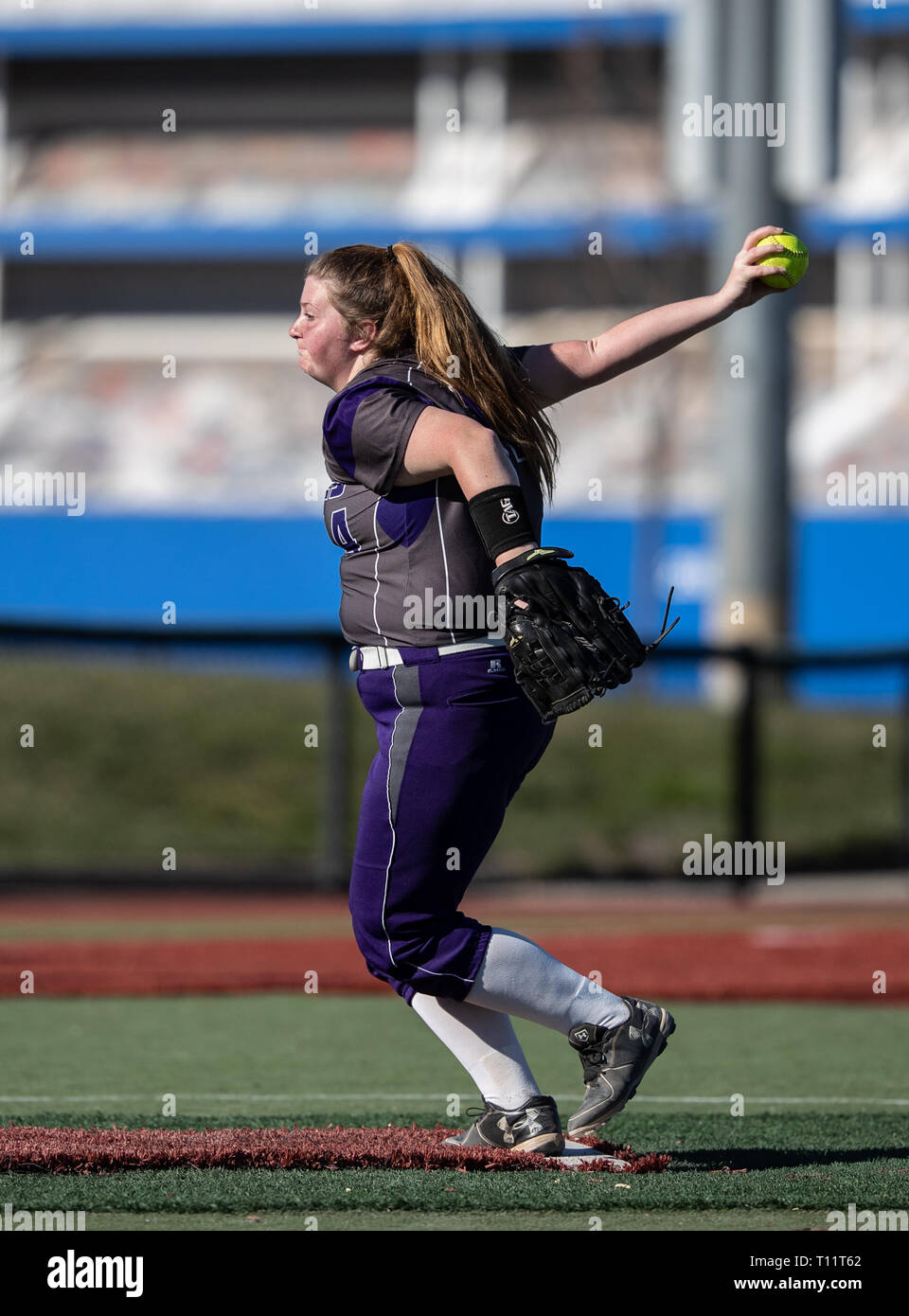 Softball action with Shasta vs. Paradise High School in Redding