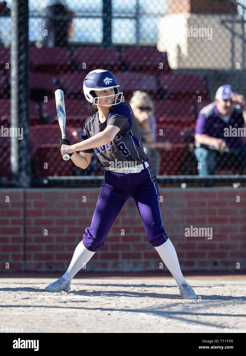 Softball action with Shasta vs. Paradise High School in Redding