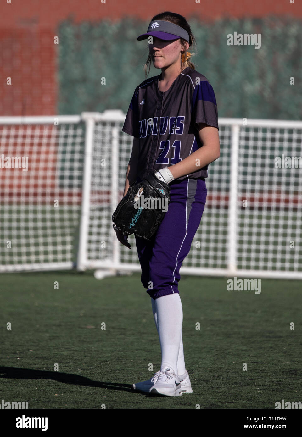Softball action with Shasta vs. Paradise High School in Redding