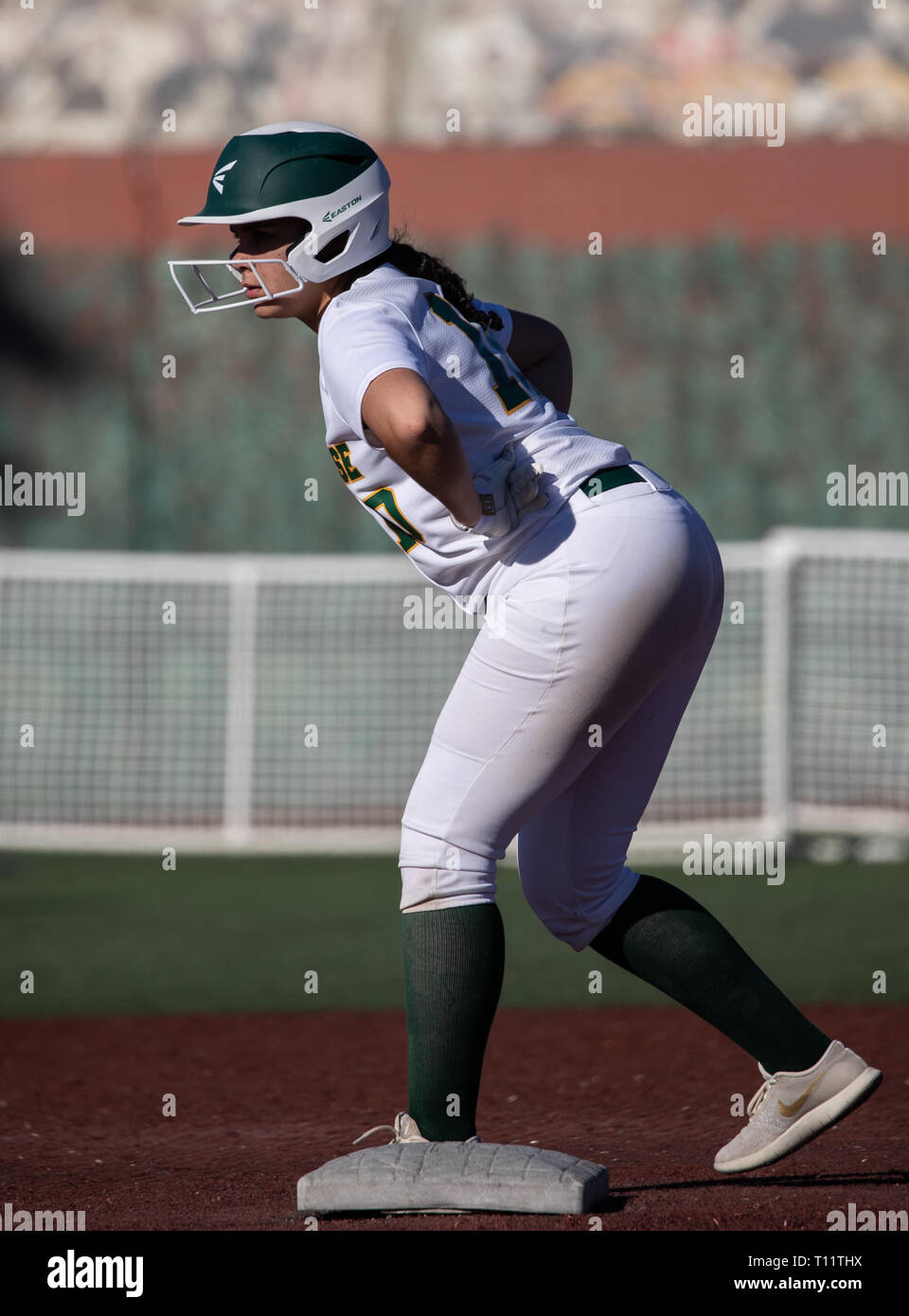 Softball action with Shasta vs. Paradise High School in Redding