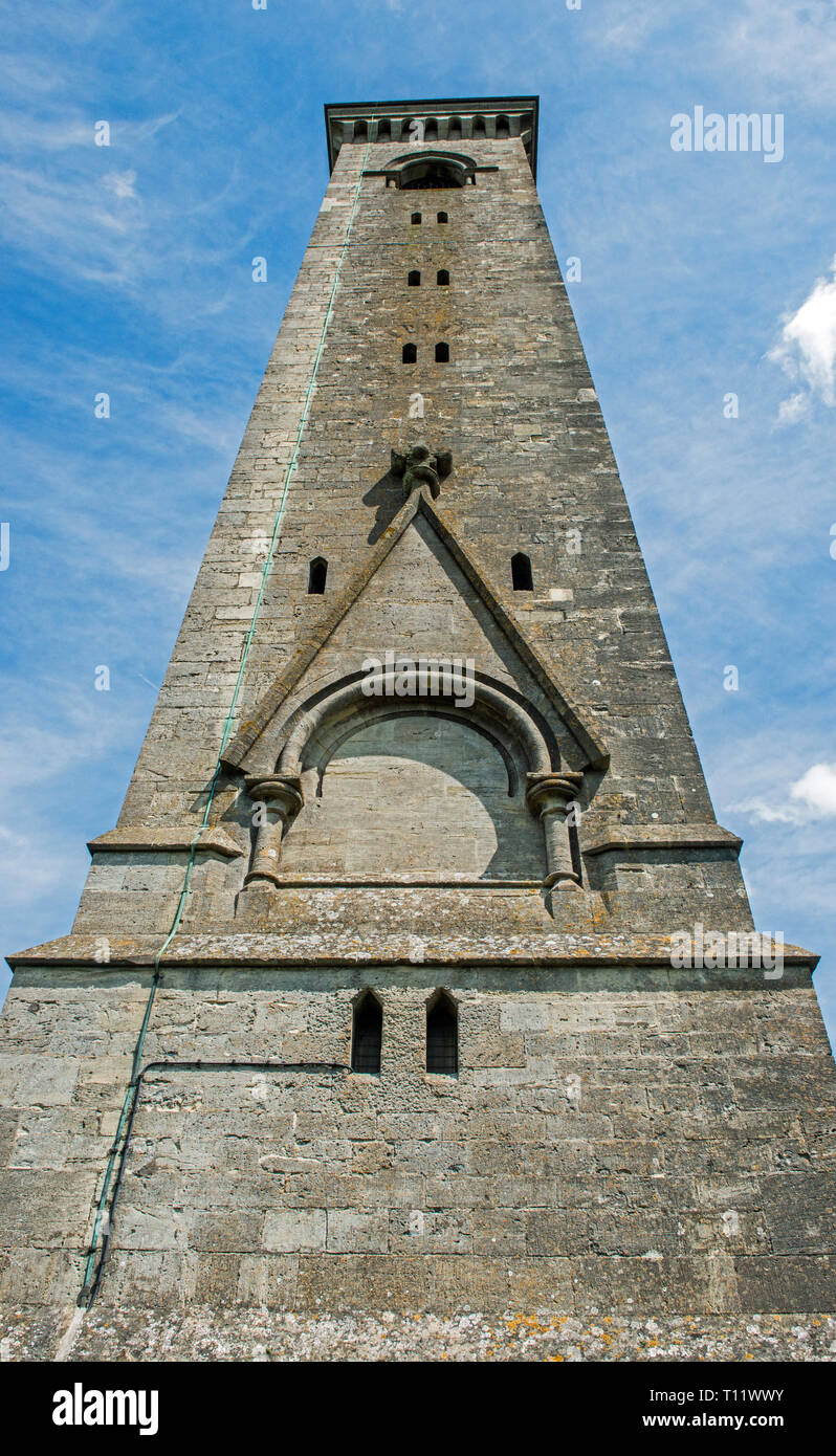 The Tyndale Monument above North Nibley Gloucestershire. Stock Photo