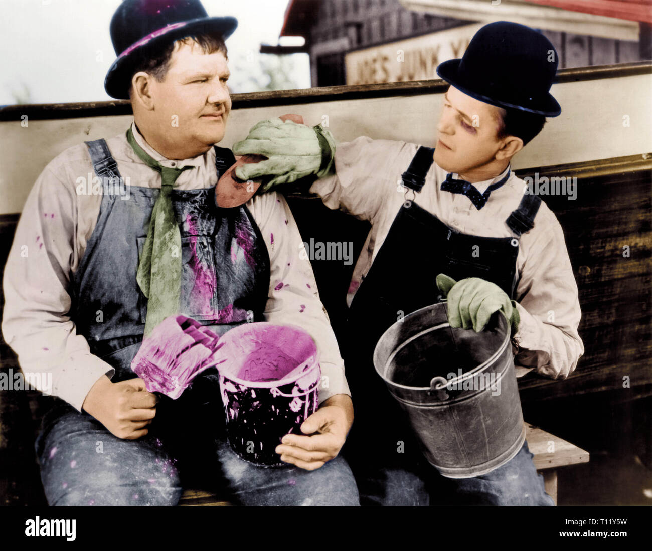 Photo Décorative Laurel Et Hardy En Croisière - Grand Format 79 X 60 Cm, Tirage Neuf, Décoration Murale Cinéma Vintage