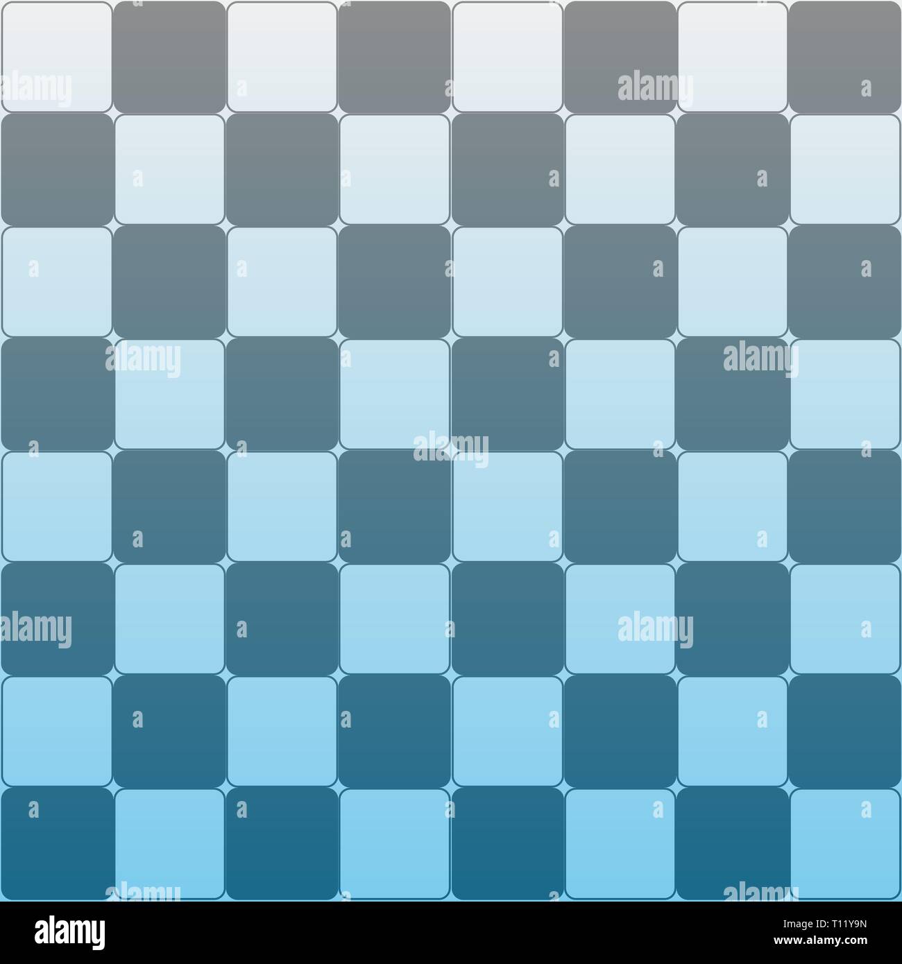 A chessboard icon on a blue background, for a textured desktop, for a game zone designation. Stock Vector