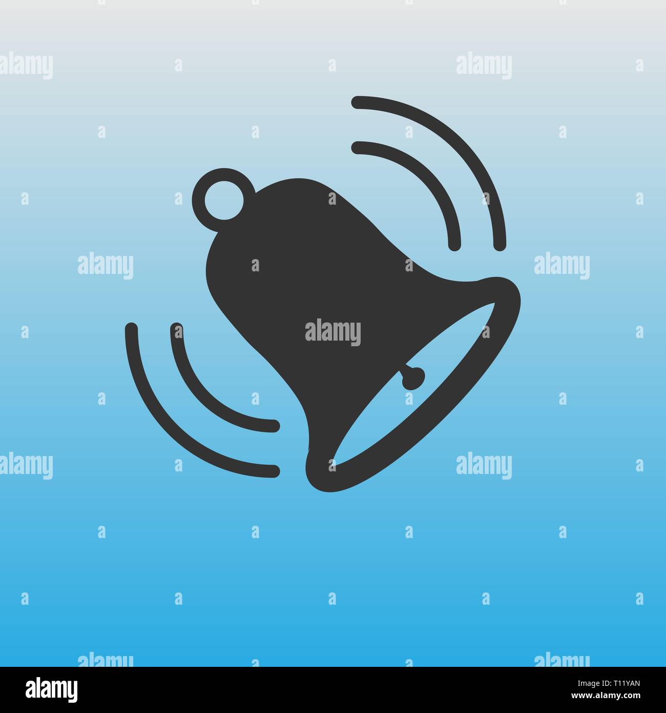 A bell icon on a blue background. To remind Stock Vector Image & Art ...