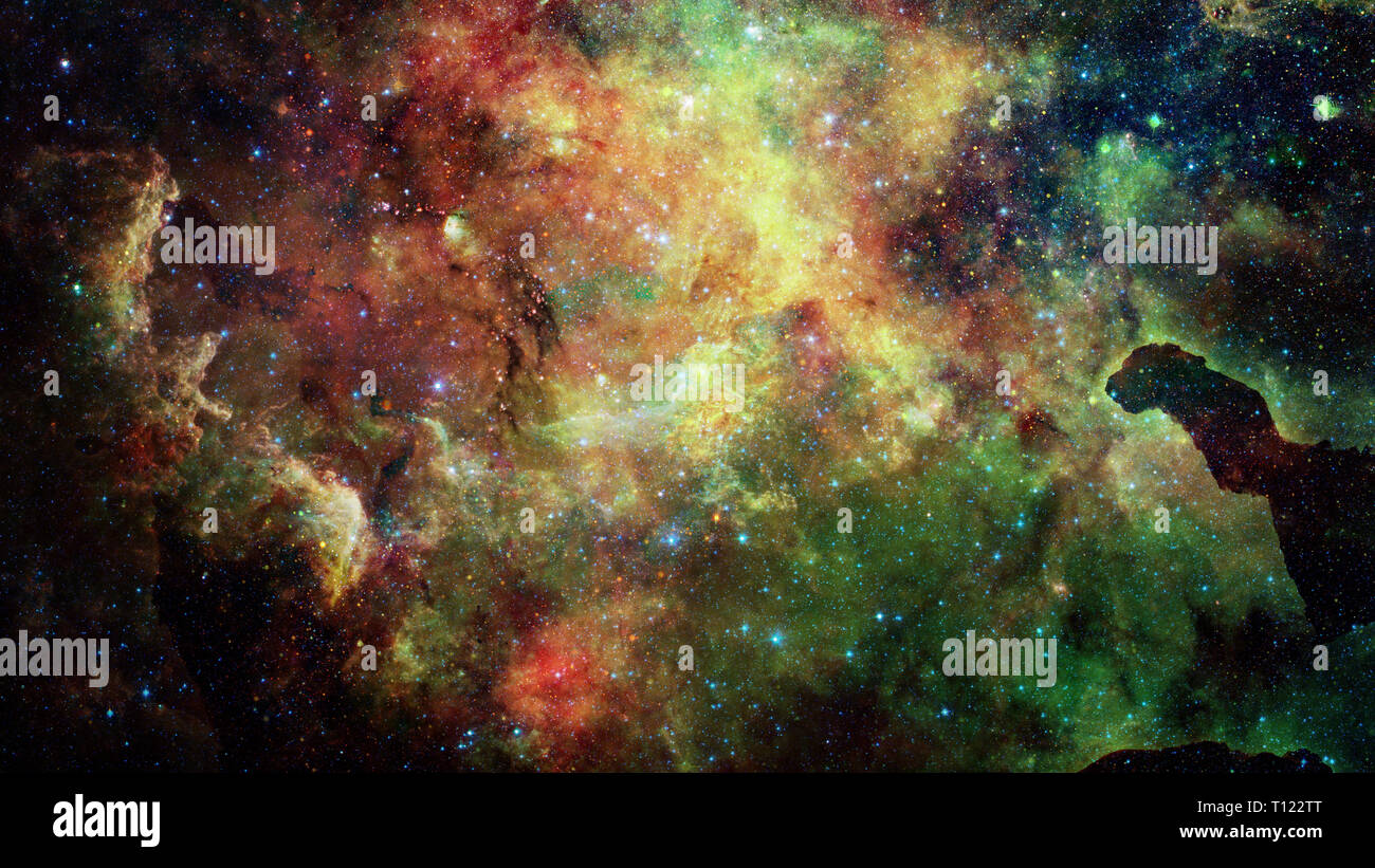 Nebula and stars in deep space. Fasciniting galaxy. Elements of this ...