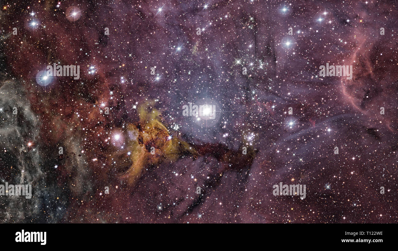 Night sky with stars and nebula. Elements of this image furnished by ...